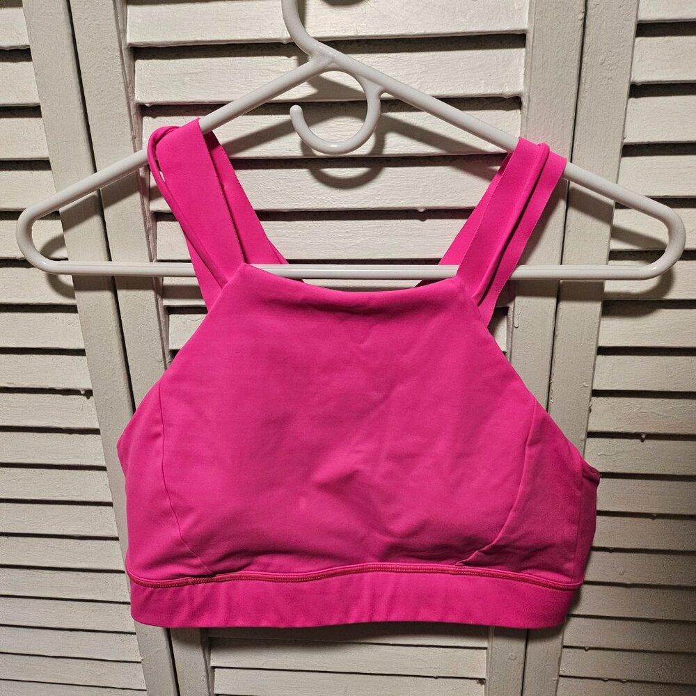Lululemon Strong at Heart Bra *Medium Support, size 10  Highlight Pink
